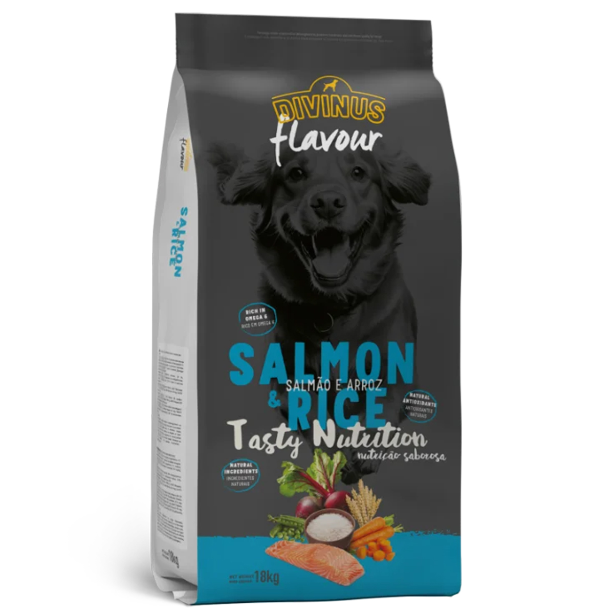 Divinus FLAVOUR łosoś z ryżem 18 kg